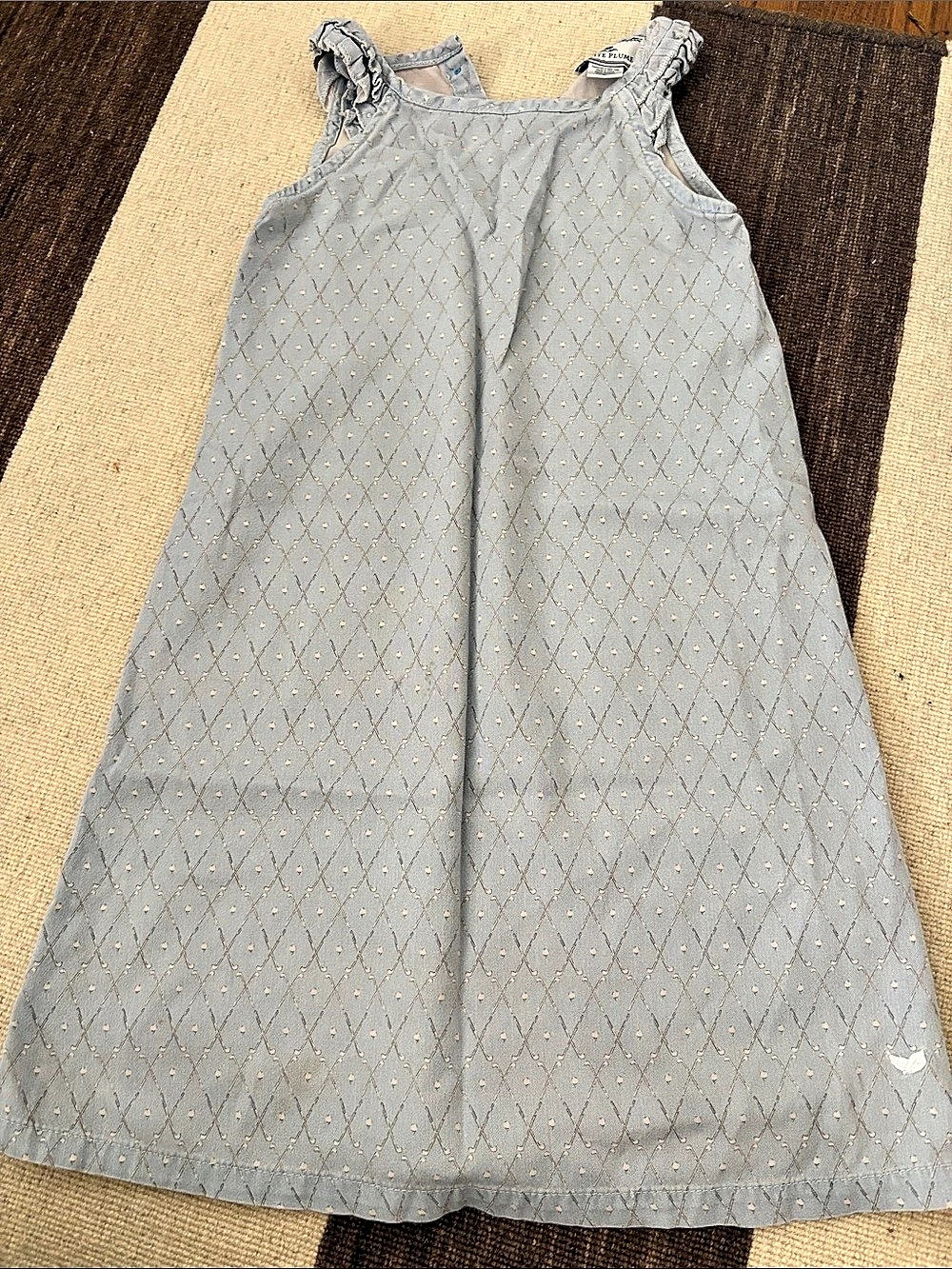 Petite Plume Girls Size 5 Blue Casual Dress